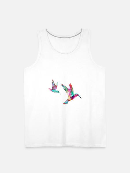 bird, painting,Birds, hummingbird, watercolour - Men's Premium Tank - white