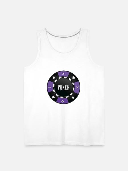 Poker Chip - Men's Premium Tank - white