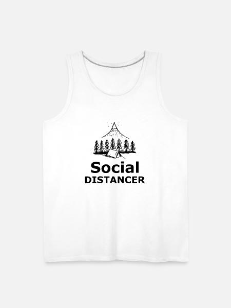 Social Distancer - Men's Premium Tank - white