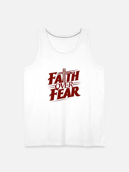 Faith over Fear - Men's Premium Tank - white