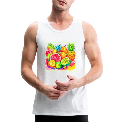 Tropical Fruit Cartoon Art - Men's Premium Tank