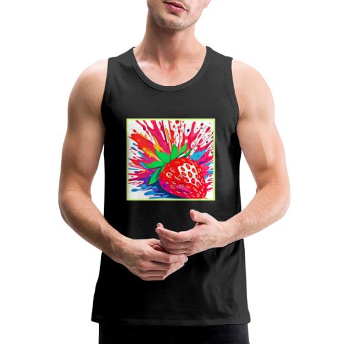 Splatter Strawberry Splash - Men's Premium Tank