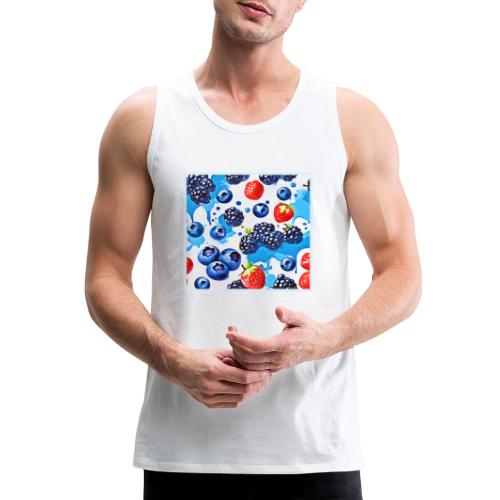Vibrant Berry Pattern - Men's Premium Tank