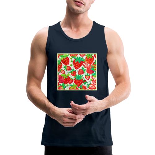 Strawberry Swirl Pattern - Men's Premium Tank