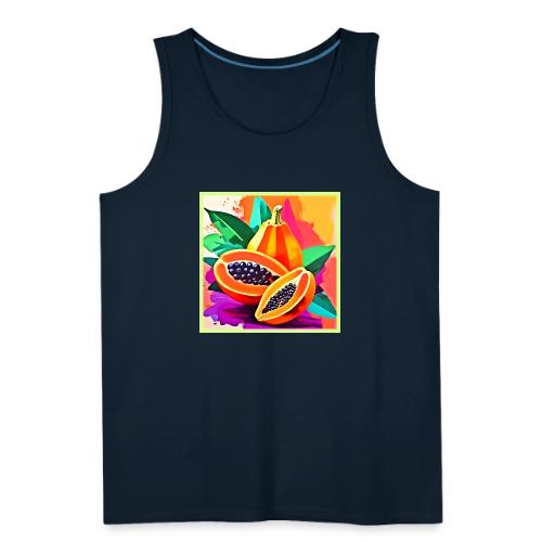 Sliced Papaya Pop Art - Men's Premium Tank