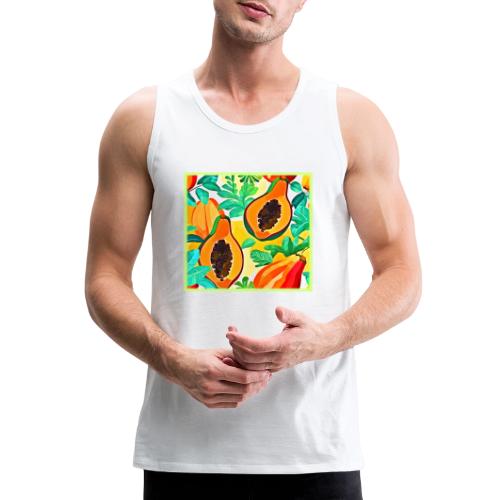 Tropical Papaya Pop Art - Men's Premium Tank