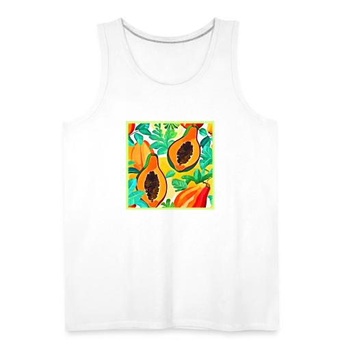 Tropical Papaya Pop Art - Men's Premium Tank