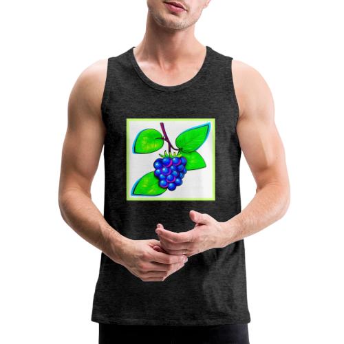 Vibrant Blueberry Pop Art - Men's Premium Tank
