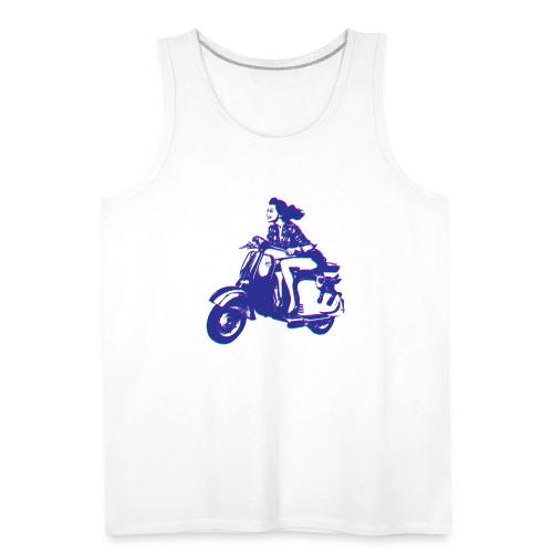 Cute Vespa Scooter Girl - Men's Premium Tank