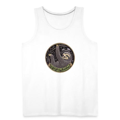 Sloth Home Watcher T Shirt - Men's Premium Tank