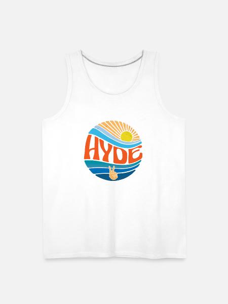 Hyde Shirt Vintage Sunset Hyde Groovy Tie Dye - Men's Premium Tank - white