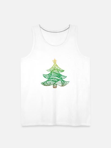 ornamental christmas tree - Men's Premium Tank - white