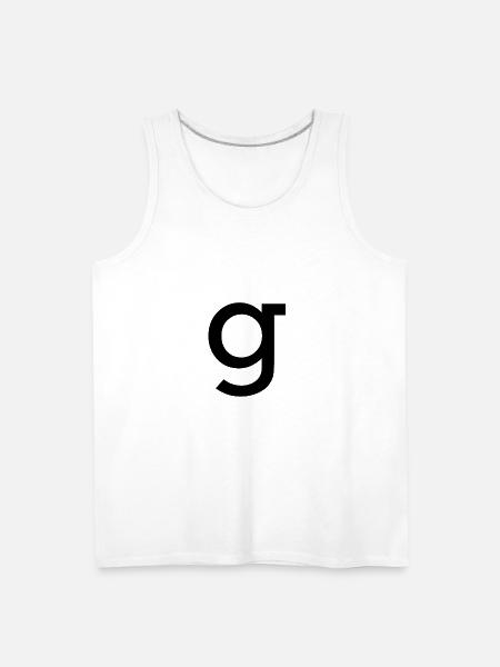 "g" - Men's Premium Tank - white