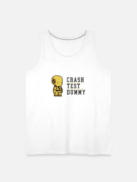 Crash Test Dummy Baby Yellow Safety Testman - Men's Premium Tank - white