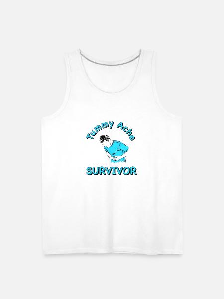 Tummy Ache Survivor - Men's Premium Tank - white