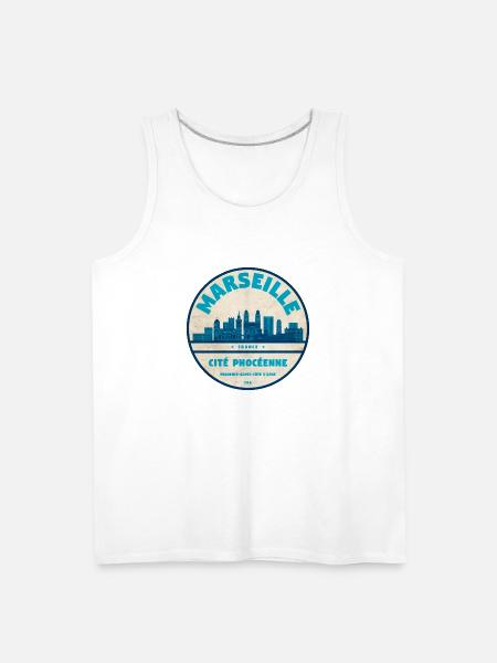 Marseille France - Men's Premium Tank - white