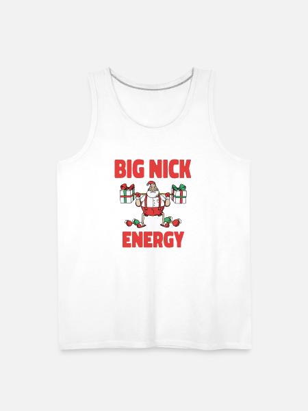 Big Nick Energy Christmas - Men's Premium Tank - white