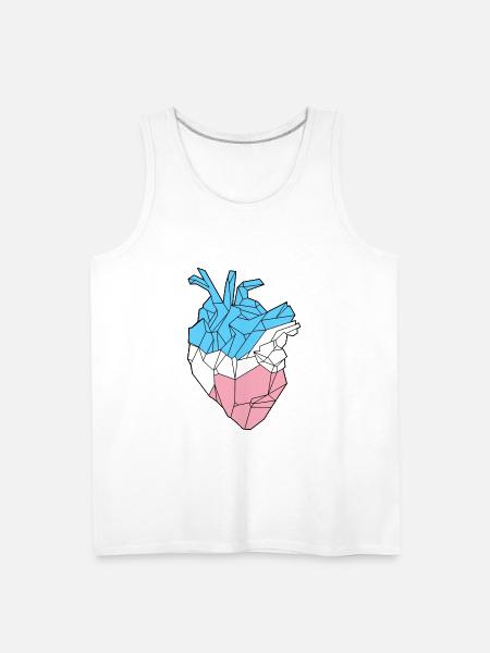 Trans Heart - Men's Premium Tank - white