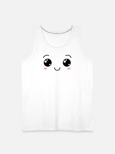 Happy Smile face - Men's Premium Tank - white