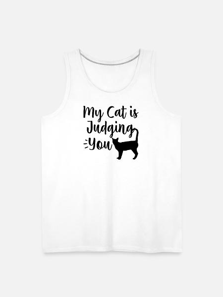 Funny Cat - Men's Premium Tank - white