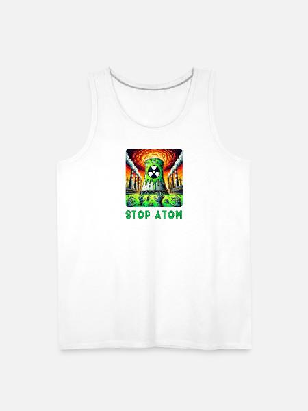 Stop Atom - Radioactive Nightmare - Men's Premium Tank - white
