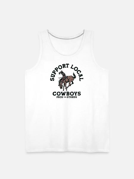 Soutenez les cow-boys locaux - Débardeur Premium pour hommes - blanc