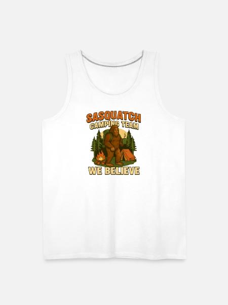 Sasquatch Camping Team – We Believe - Men's Premium Tank - white