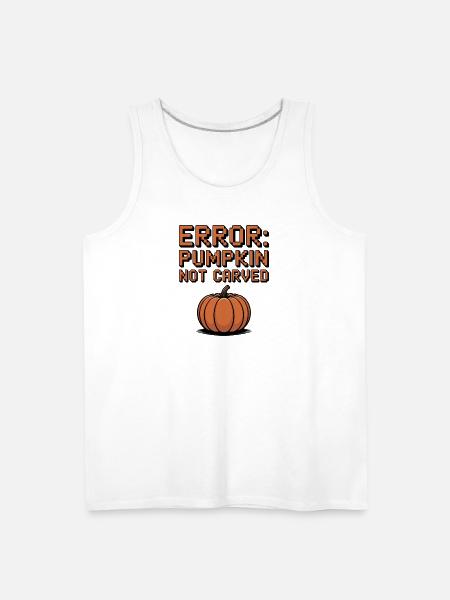 Error: Pumpkin Not Carved - Men's Premium Tank - white