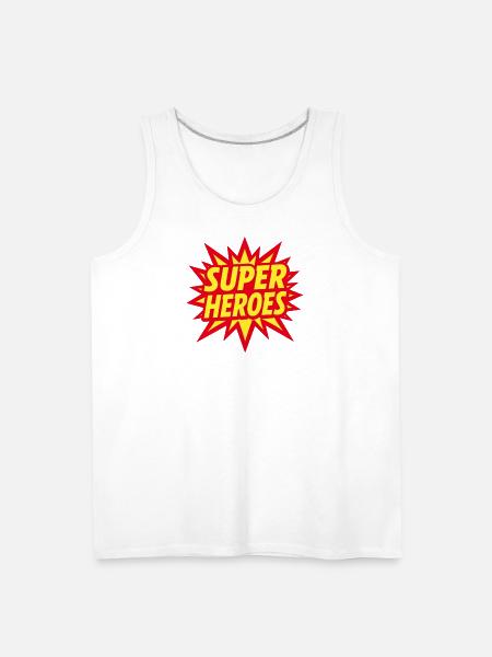 Superheroes Burst Comic Style - Men's Premium Tank - white