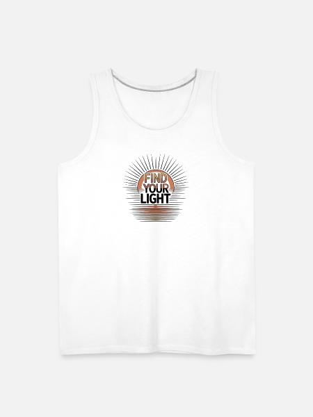 Find Your Light Sunburst - Men's Premium Tank - white
