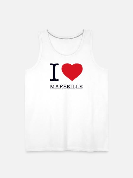 I love Marseille - Men's Premium Tank - white