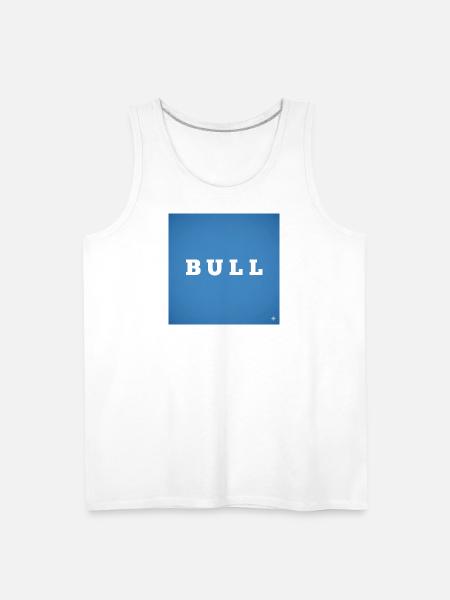 Bull Bold on Blue - Men's Premium Tank - white