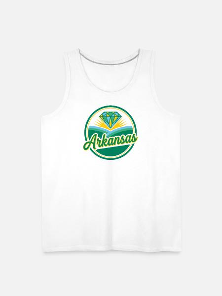 Arkansas Diamond Sunrise Emblem - Men's Premium Tank - white