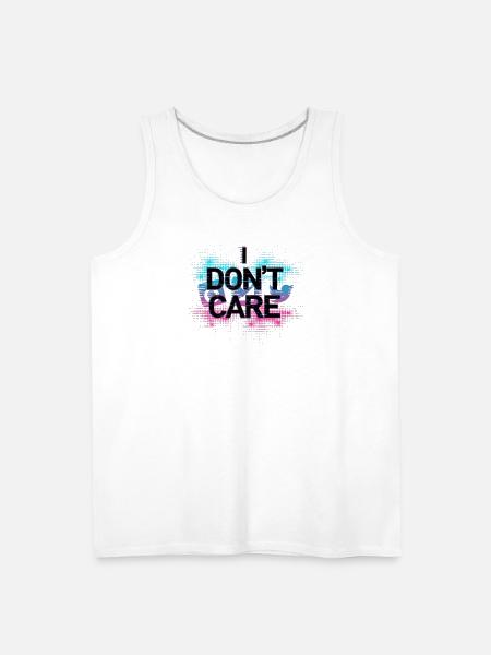 Don't Care Neon Splash - Men's Premium Tank - white