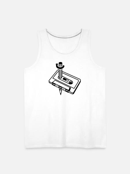 Unique Cassette Mixtape Relationship - Men's Premium Tank - white