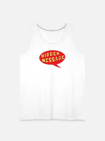 Hidden Message Speech Bubble - Men's Premium Tank - white