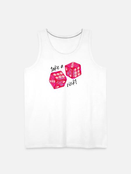 Take a Risk Graphic - Men's Premium Tank - white
