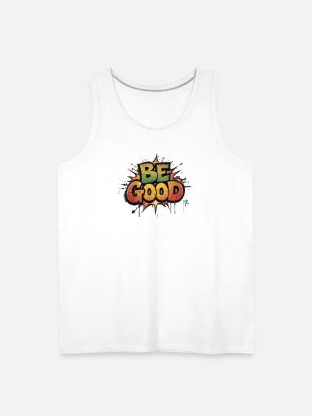 Be Good Graffiti Burst - Men's Premium Tank - white