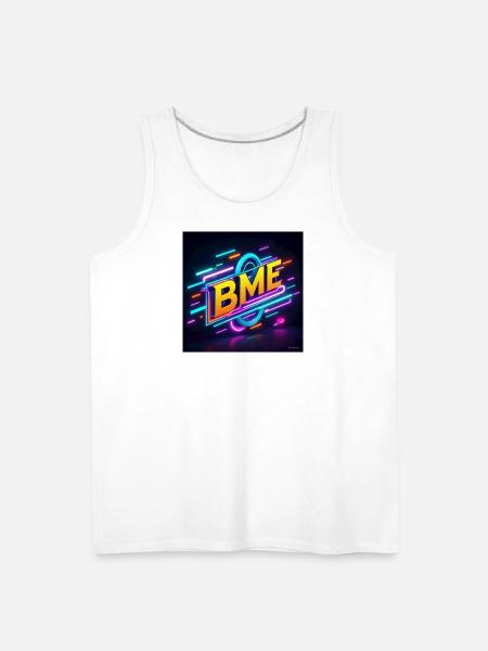 BME Neon Circuit Logo - Men's Premium Tank - white