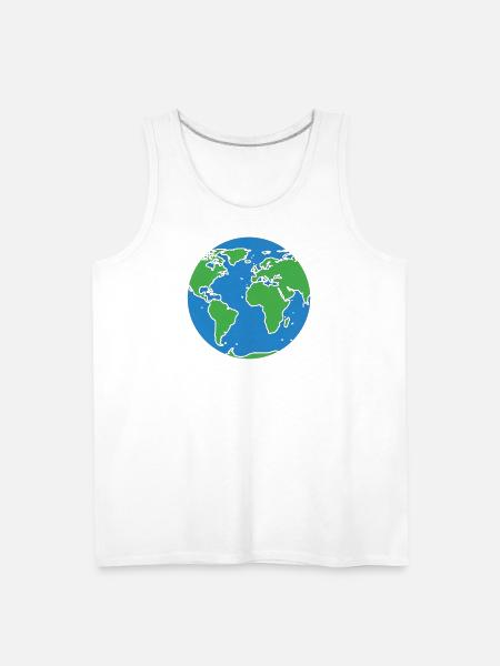 Eco World Map Circle - Men's Premium Tank - white