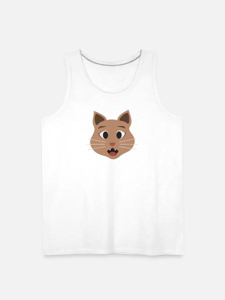 Surprised cat - Men's Premium Tank - white