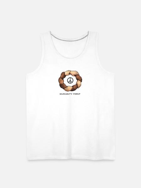 Humanity First Unity Circle - Men's Premium Tank - white