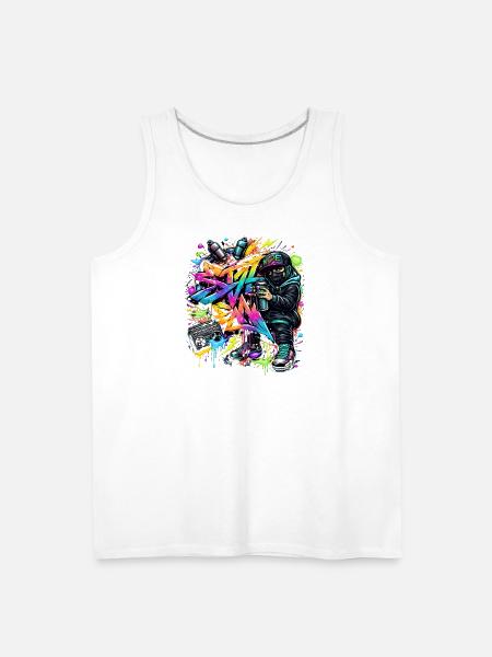 Graffiti Kid Spray Art Burst - Men's Premium Tank - white