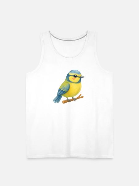Blue tit bird - Men's Premium Tank - white