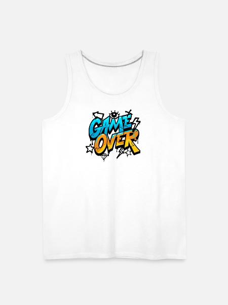 Game Over Neon Splash - Men's Premium Tank - white