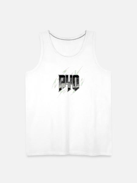 Electric WU Glyph with Lightning - Men's Premium Tank - white