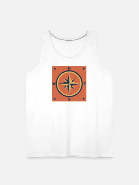 Retro Compass Rose Outdoor - Men's Premium Tank - white