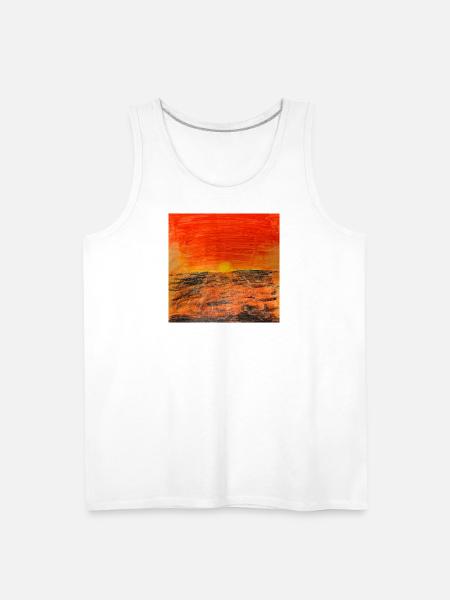 Sunset at Distant Shore - Men's Premium Tank - white
