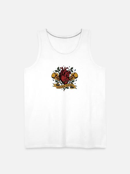 Tough Love Heart Boxing - Men's Premium Tank - white