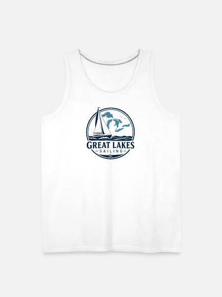 Great Lakes Sailing Logo - Men's Premium Tank - white